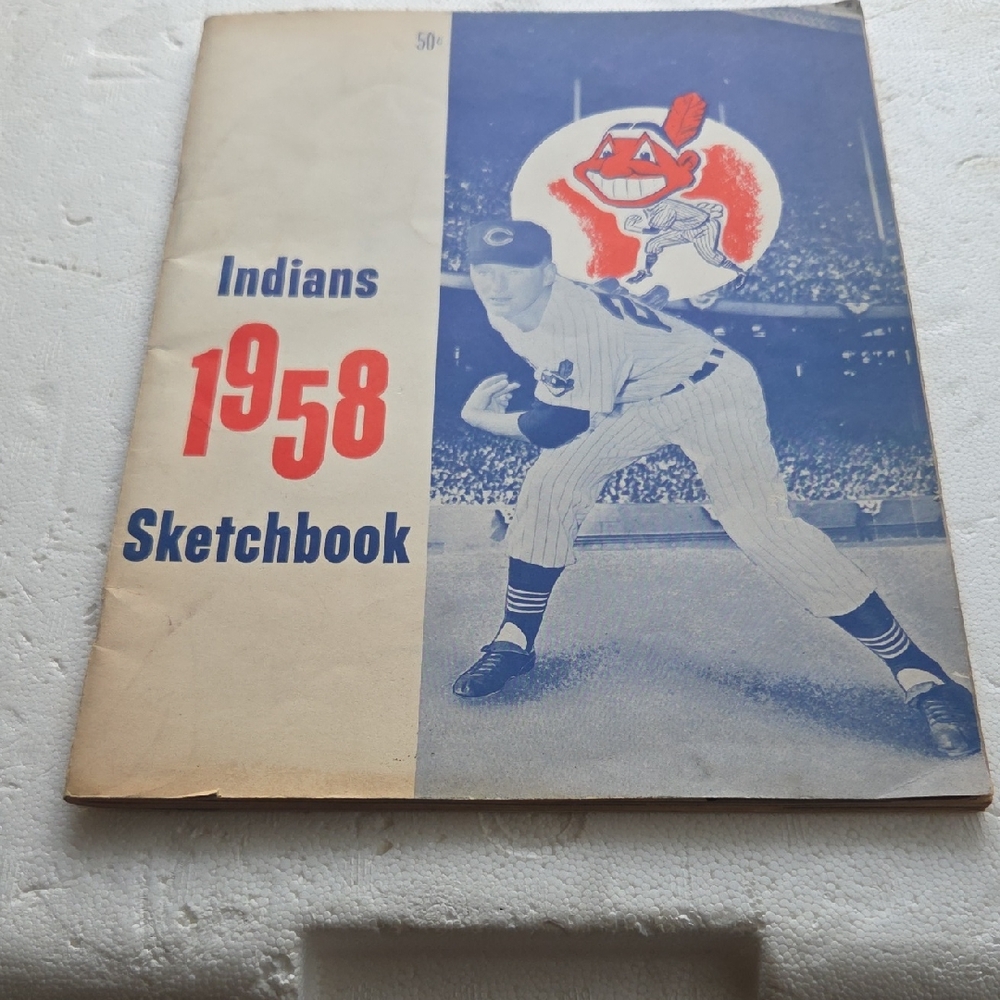 1958 Indians Sketchbook Herb Score On Cover.